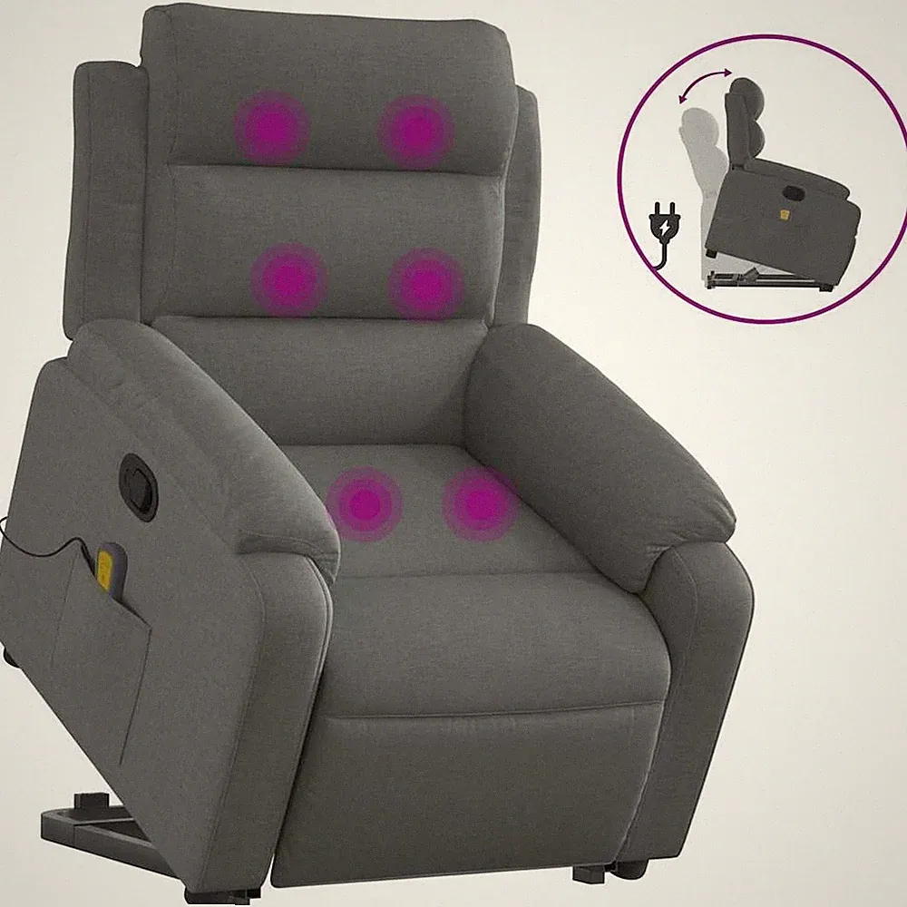 Electric Stand-Up Massage Recliner Chair - Comfy Ergonomic Design vidaXL