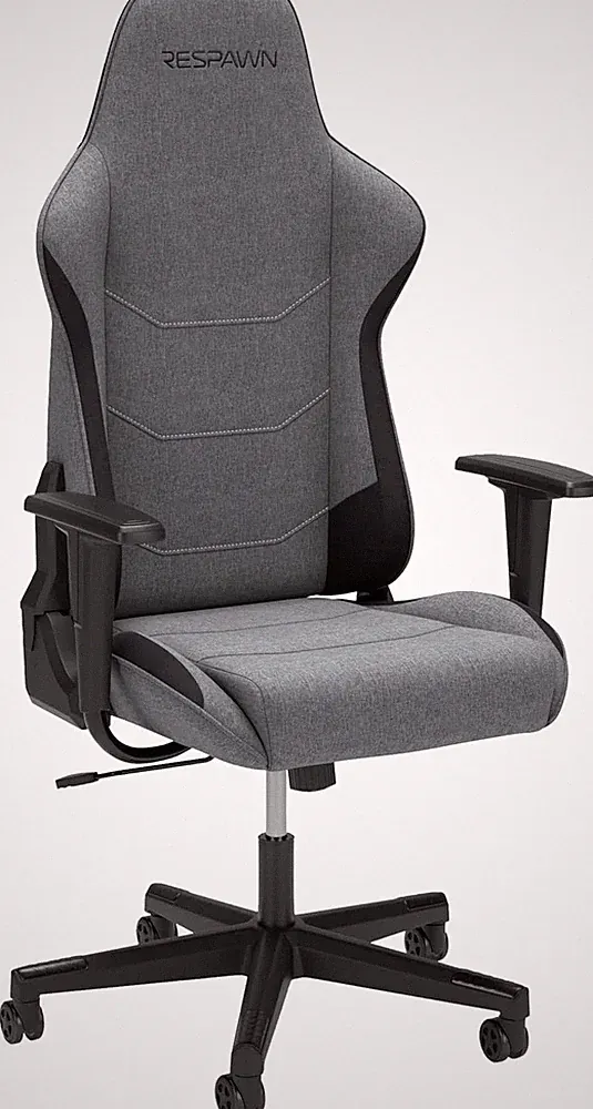 Ergonomic Gaming Chair with Lumbar Support - Gray Racing Style Recliner