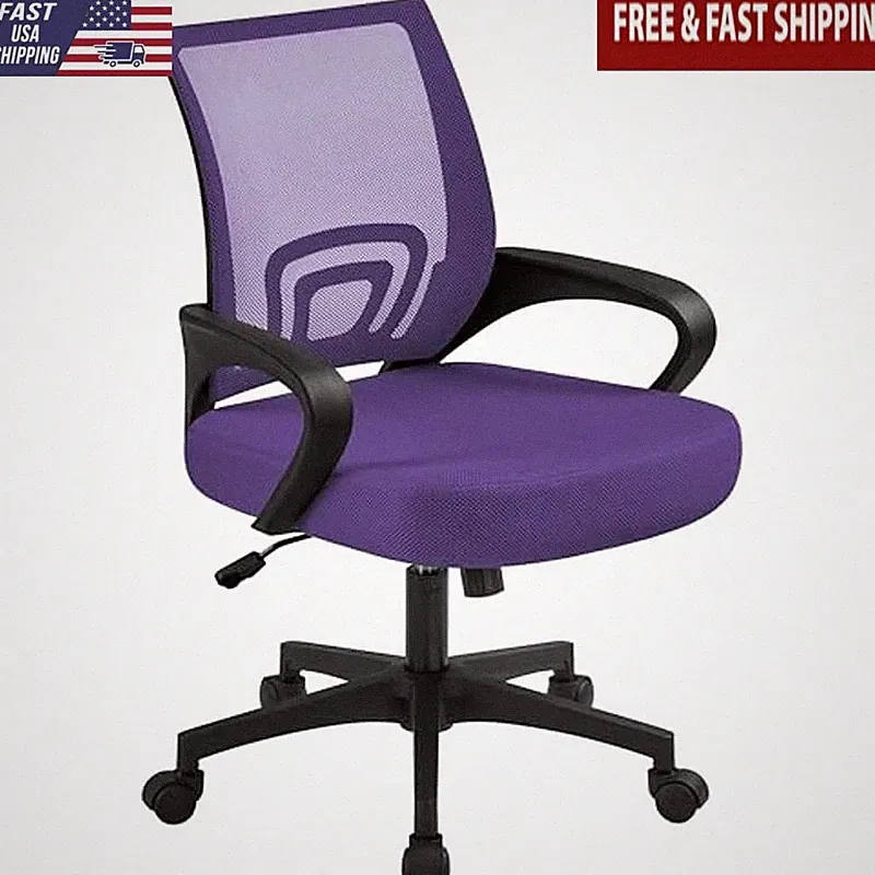 Ergonomic Office Chair Mesh Back Adjustable Lumbar Support Rolling Wheels New