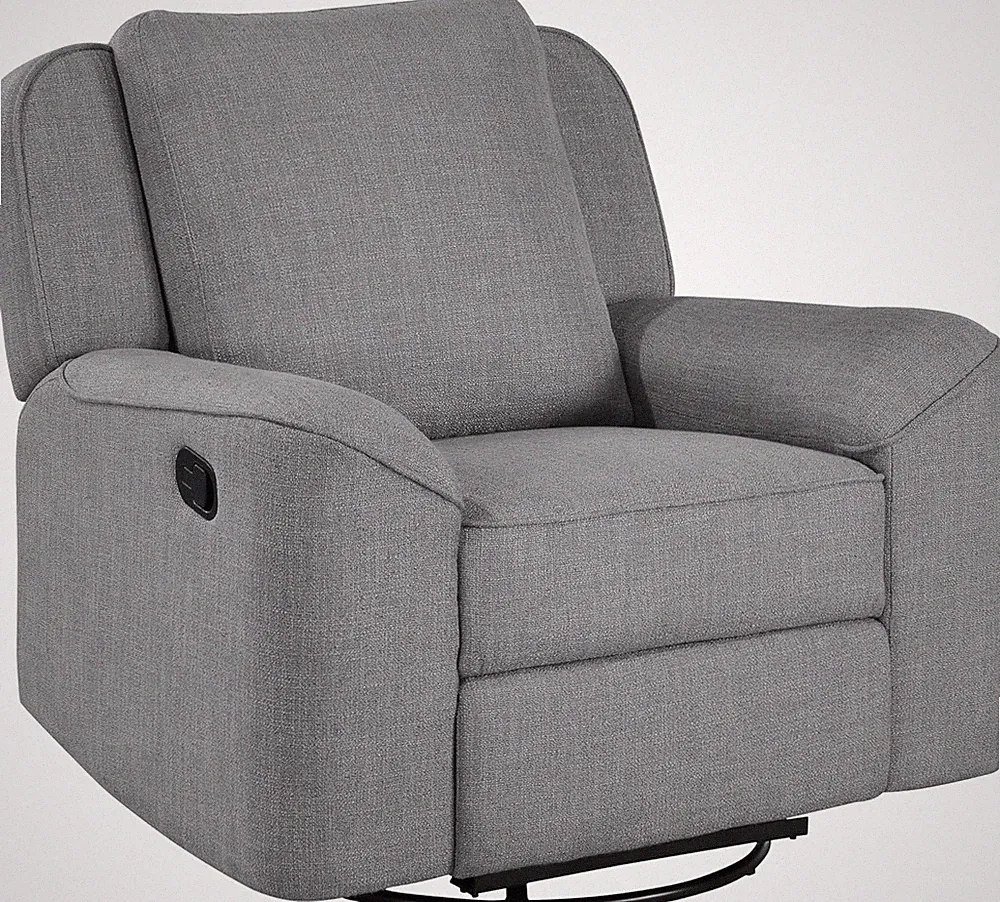Gray Destiny Swivel Glider Recliner - Upholstered Comfort for Your Home