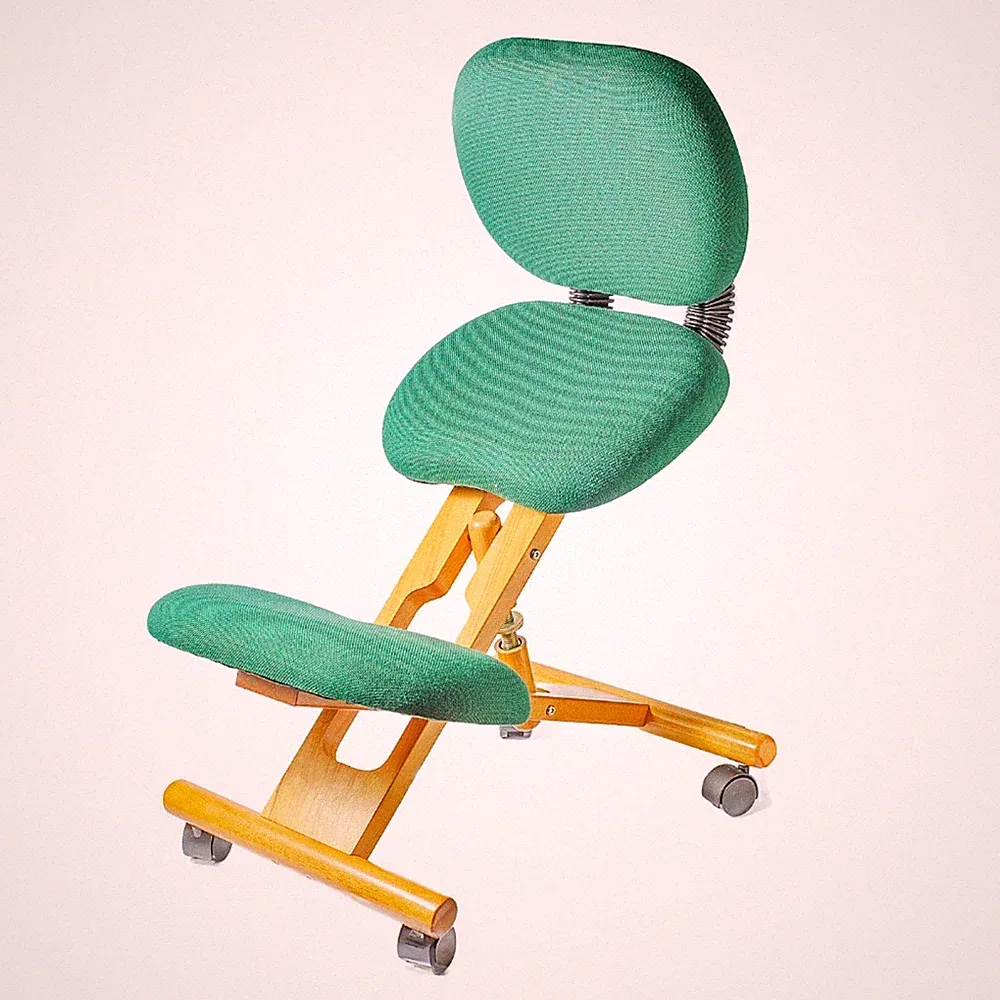 Mobile Wooden Ergonomic Kneeling Posture Chair