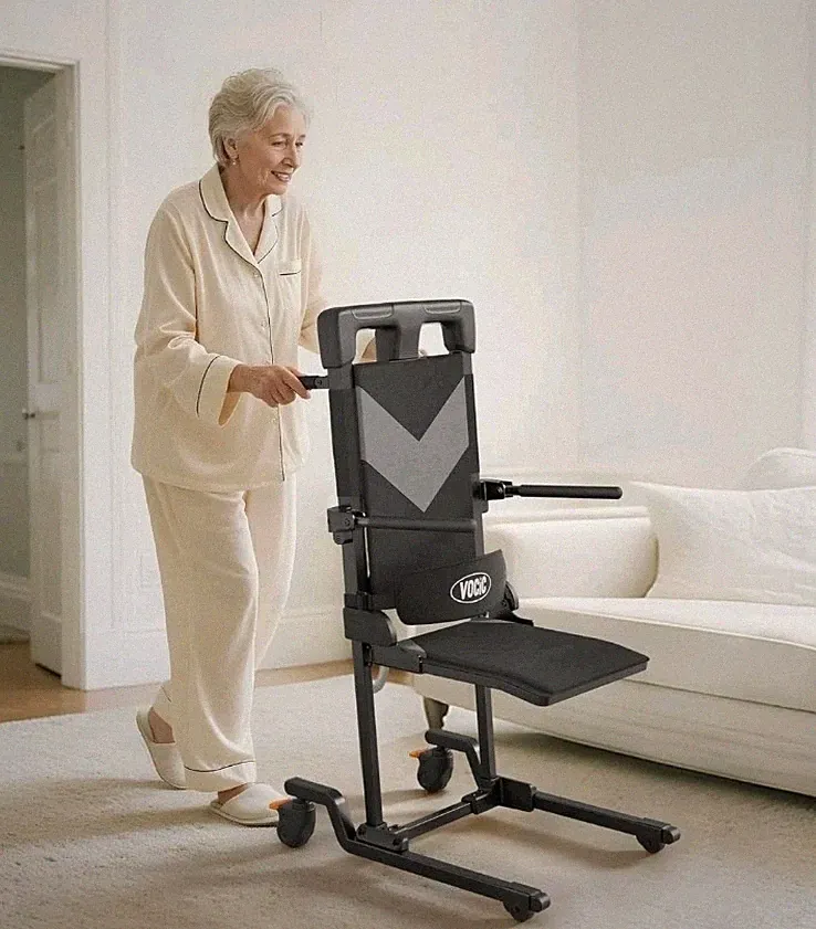 VOCIC Movable Electric Chair Lift 4 Wheels Portable Rolling Supports 350lbs AX35